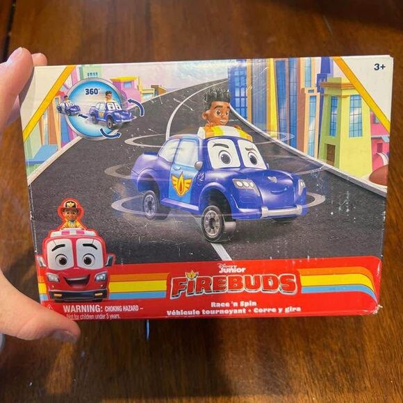 Disney Junior Firebuds, Jayde Piston Toy Car Pull Back Feature  Donut Drift - Picture 2 of 5